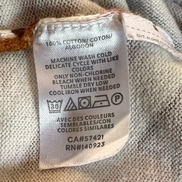 Ann Taylor - 100% Brown and Cream Striped Cotton Sweater - Size Small - Picture 5 of 5